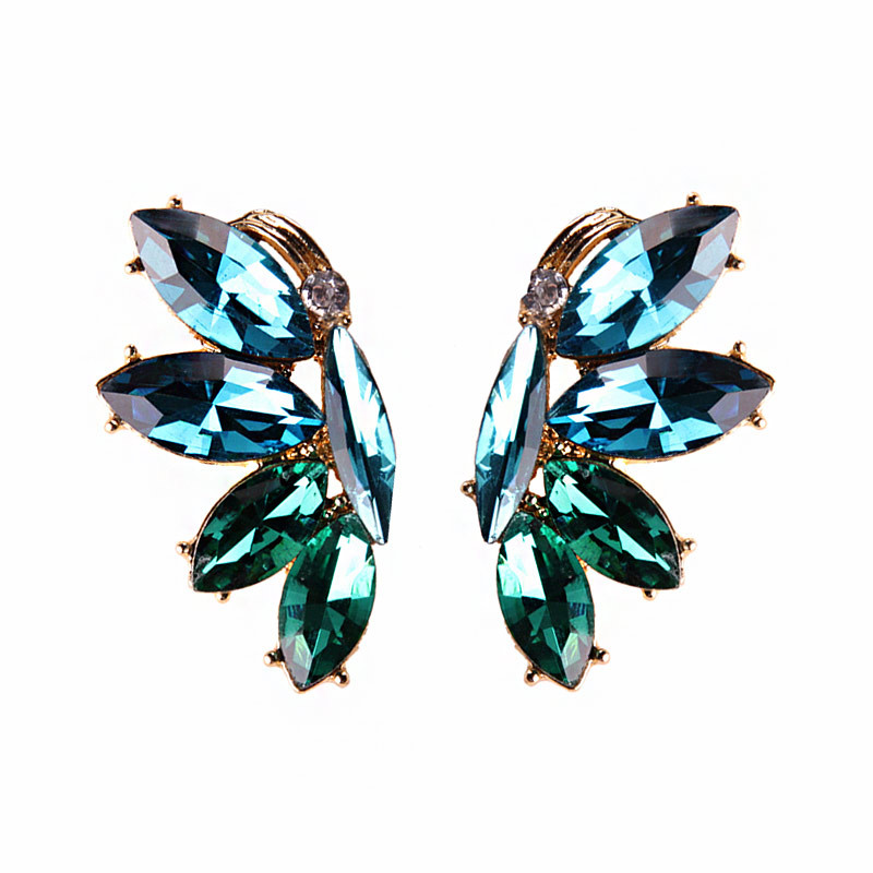 Cercei eleganti Papillon en Vent, fluturi din cristale colorate