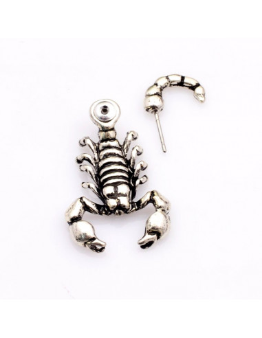 Cercel ear cuff, scorpion cu coada arcuita
