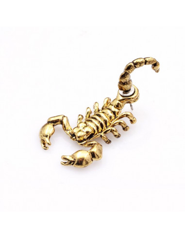 Cercel ear cuff, scorpion cu coada arcuita