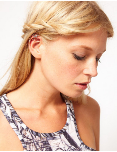 Cercel tip ear cuff, model omulet micut care se catara pe ureche, prindere pe ureche