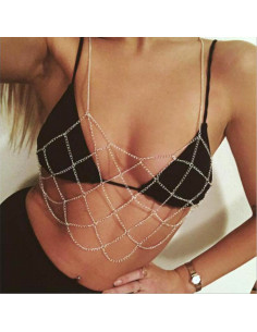 Lant elegant pentru piept, plasa cu ochiuri mari 2