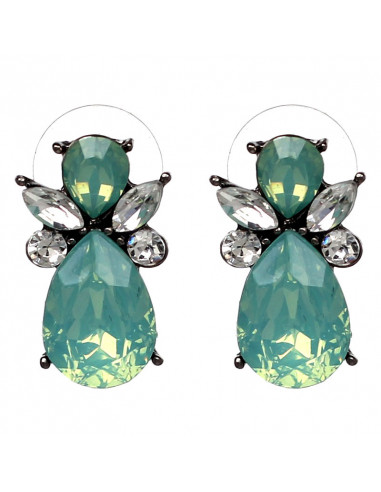 Cercei luxury scurti cu cristale colorate alugite LIttle Bee