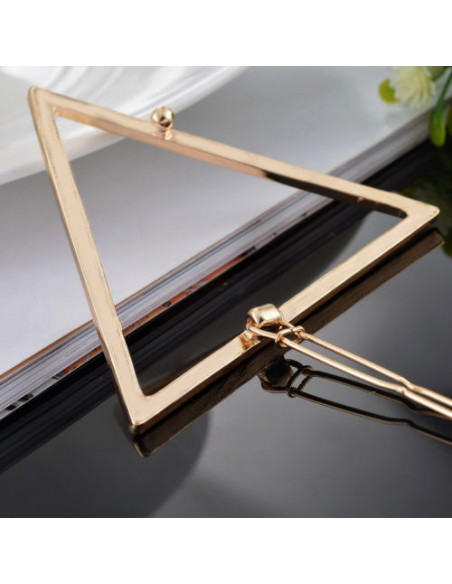Agrafa pentru par cu triunghi, accesoriu de par model minimal