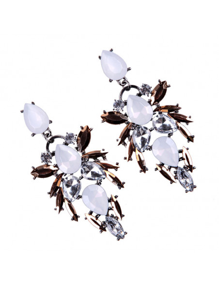 Cercei luxury Lantern Butterfly, cu cristale mari stralucitoare