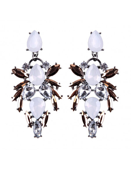 Cercei luxury Lantern Butterfly, cu cristale mari stralucitoare