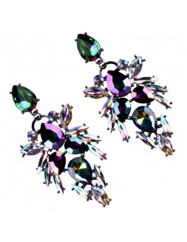 Cercei luxury Lantern Butterfly, cu cristale mari stralucitoare