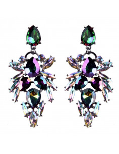 Cercei luxury Lantern Butterfly, cu cristale mari stralucitoare