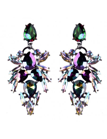 Cercei luxury Lantern Butterfly, cu cristale mari stralucitoare