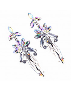 Cercei luxury Mountain Daffodil, cu cristale cat-eye fatetate 2