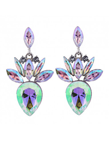 Cercei luxury Pinapples, cu cristale mari stralucitoare