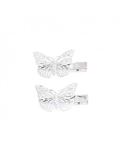 Agrafa pentru par aurie, model cu fluture