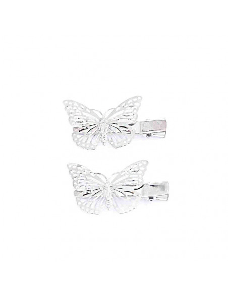 Agrafa pentru par aurie, model cu fluture
