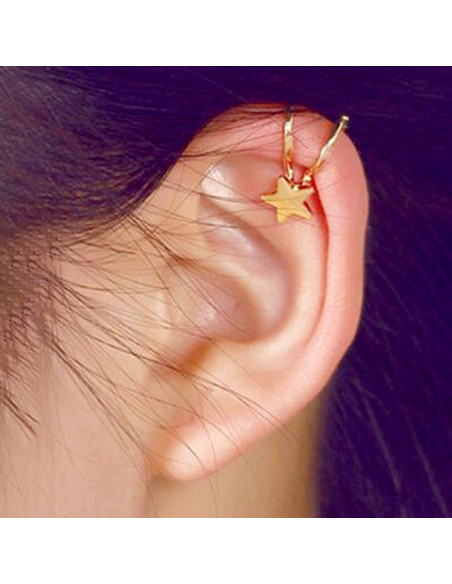 Cercel ear cuff, model simplu cu steluta, foarte mic si delicat
