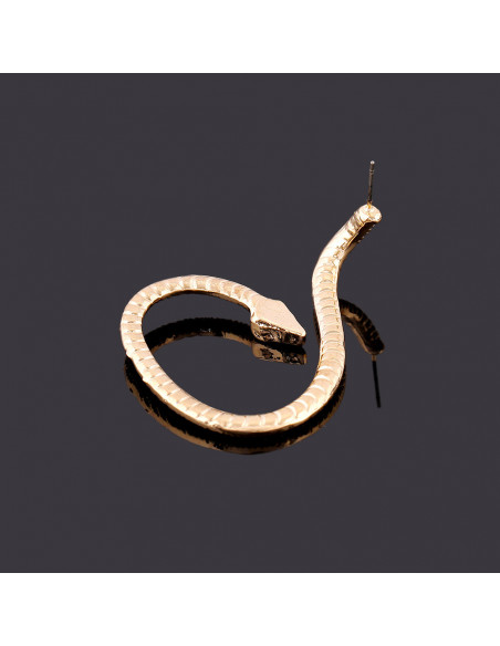 Cercei tip ear cuff, sarpe piton, prindere dubla, pe ureche