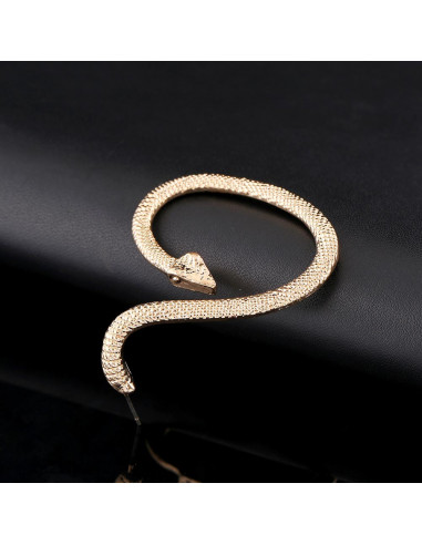 Cercei tip ear cuff, sarpe piton, prindere dubla, pe ureche