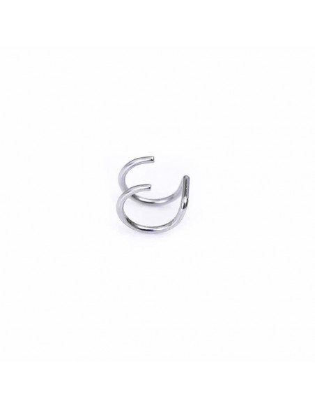 Cercel ear cuff, model dublu cu inele