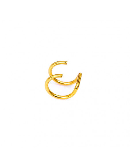 Cercel ear cuff, model dublu cu inele