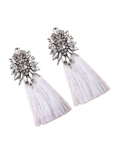 Cercei luxury Halley, cu cristale rotunde si cat-eye fatetate