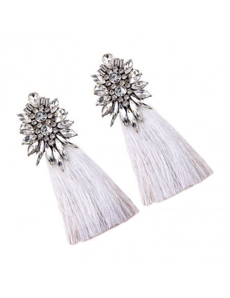 Cercei luxury Halley, cu cristale rotunde si cat-eye fatetate