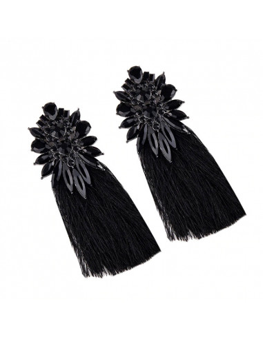 Cercei luxury Halley, cu cristale rotunde si cat-eye fatetate