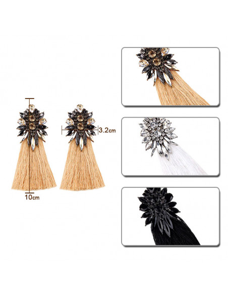 Cercei luxury Halley, cu cristale rotunde si cat-eye fatetate