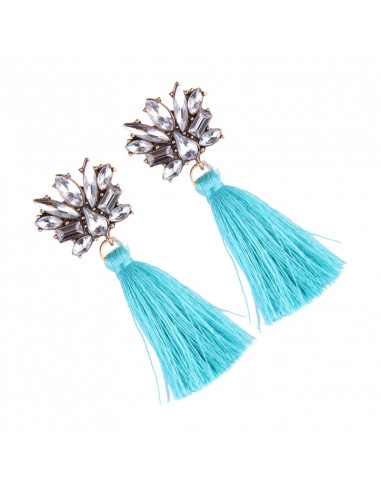 Cercei eleganti Windchimes, cristale cat-eye fatetate si canafi