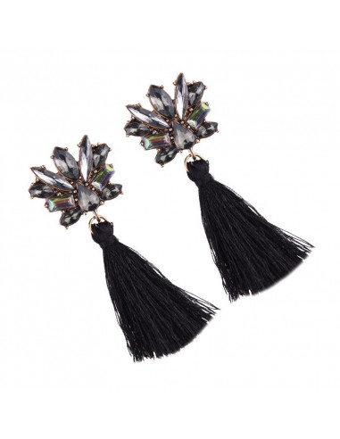 Cercei eleganti Windchimes, cristale cat-eye fatetate si canafi