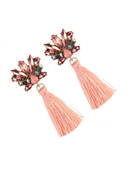 Cercei eleganti Windchimes, cristale cat-eye fatetate si canafi