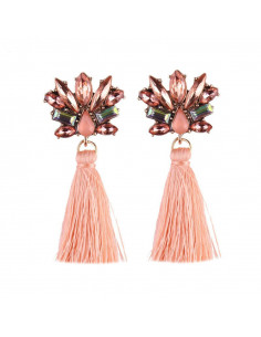 Cercei eleganti Windchimes, cristale cat-eye fatetate si canafi