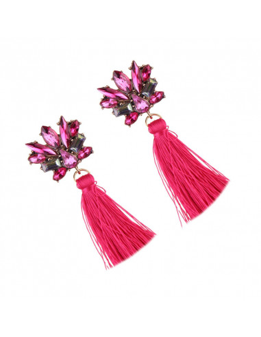 Cercei eleganti Windchimes, cristale cat-eye fatetate si canafi