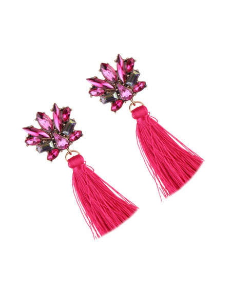 Cercei eleganti Windchimes, cristale cat-eye fatetate si canafi