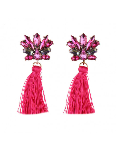 Cercei eleganti Windchimes, cristale cat-eye fatetate si canafi
