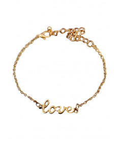 Bratara minimal, lantisor simplu cu love