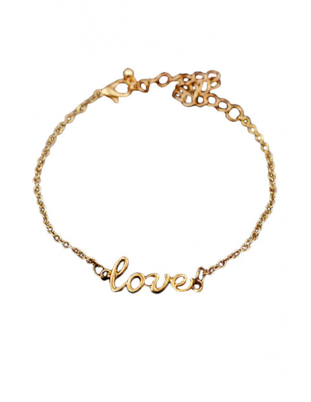 Bratara minimal, lantisor simplu cu love