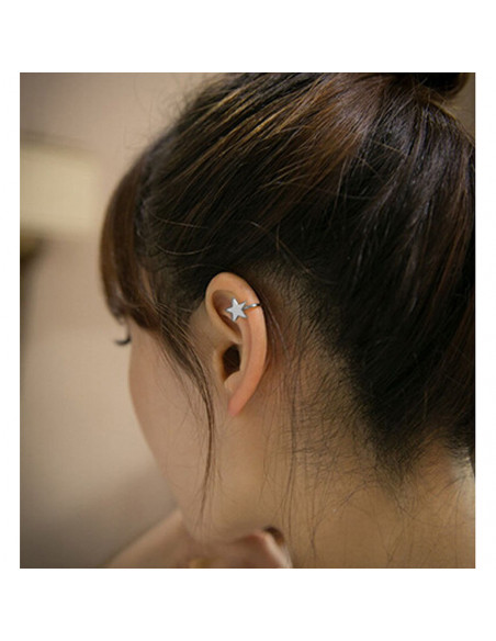 Cercel ear cuff, model simplu cu steluta, foarte mic si delicat
