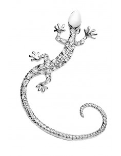 Cercel tip ear cuff, model soparla cu cristale