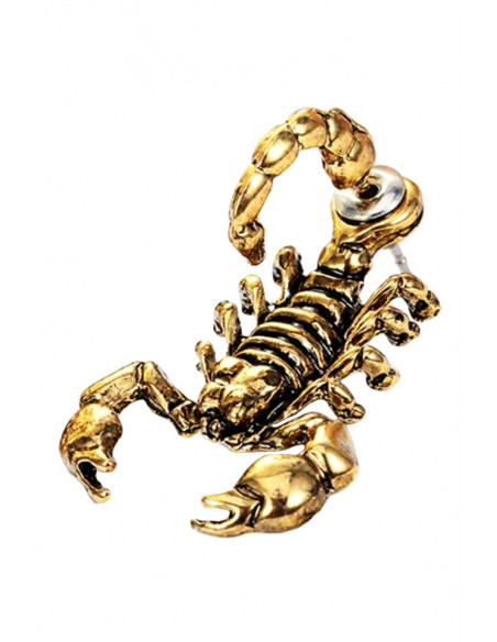 Cercel ear cuff, scorpion cu coada arcuita