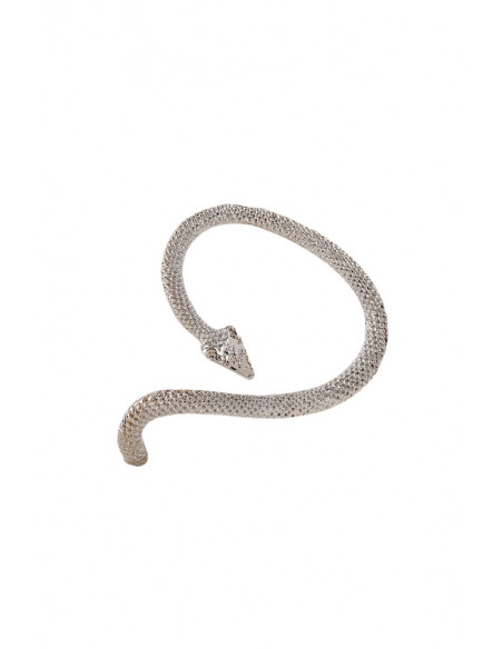 Cercei tip ear cuff, sarpe piton, prindere dubla, pe ureche