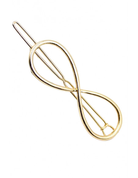 Agrafa decorativa pentru par, semnul infinitului auriu