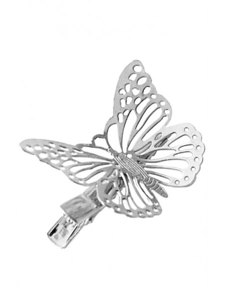 Agrafa pentru par aurie, model cu fluture