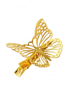 Agrafa pentru par aurie, model cu fluture 2