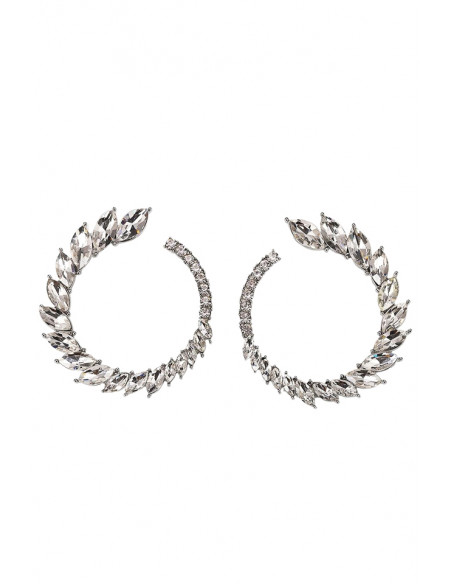 Cercei luxury Unending Sparkle, rotunzi, cu cristale fatetate ascutite
