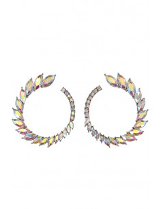 Cercei luxury Unending Sparkle, rotunzi, cu cristale fatetate ascutite 2
