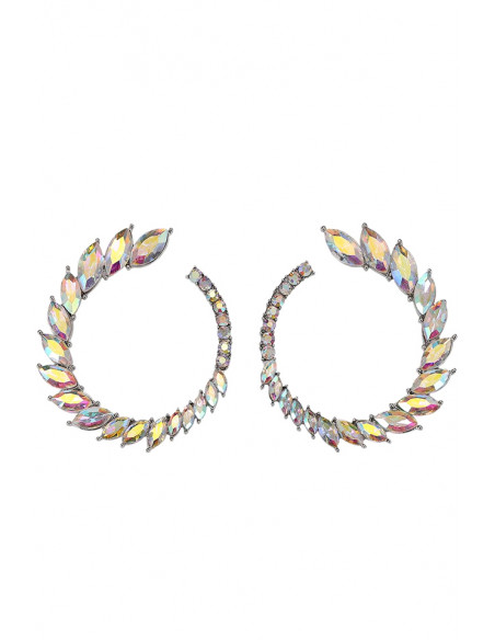 Cercei luxury Unending Sparkle, rotunzi, cu cristale fatetate ascutite