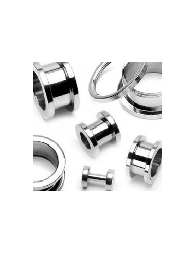 Flesh Tunnel cu filet din otel, ear expander, pierce ureche