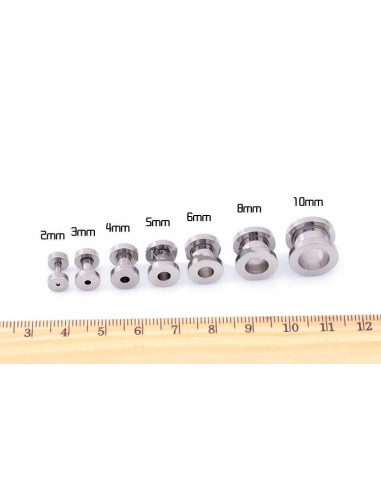 Flesh Tunnel cu filet din otel, ear expander, pierce ureche