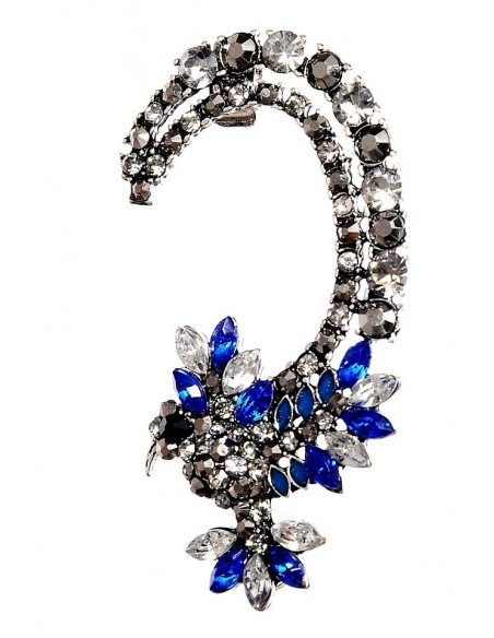 Cercel ear cuff, model Blue Lyre Bird