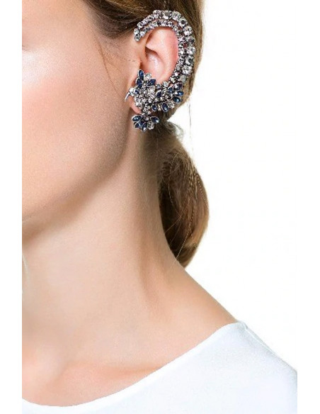 Cercel ear cuff, model Blue Lyre Bird