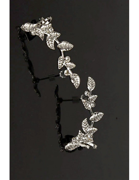 Cercei ear cuff pereche, ramurele cu mici cristale