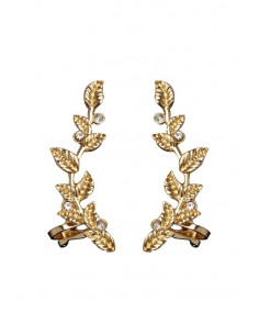 Cercei ear cuff pereche, ramurele cu mici cristale